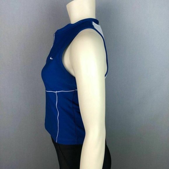 Nike workout racerback tank blue & white - Picture 3 of 6